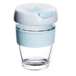 Wine Glasses Water Drinking Cup Milk Breakfast With Lid Juice Cups Simple Design Anti Scalding Direct Glass Cover