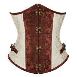 Steampunk Gothic Corsets for Women Vintage Faux Leather Body Shaper Lingerie Bustier Plus Size Corset Top Cosplay Pirate Costume