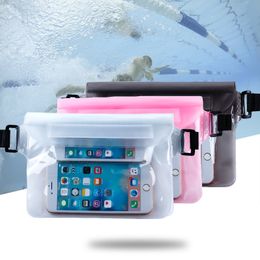 Upgrade Waterproof Swimming Bag Transparent Window Underwater Phone Bag Drift Diving Beach Swimming Waist Pouch Shoulder Bag