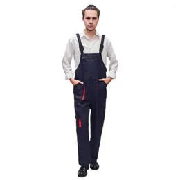 Men's Pants Adjustable Shoulder Straps Pockets Jumpsuit Strap Work Bib Overalls With Wide For Men Working