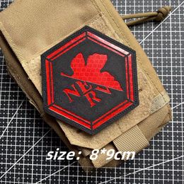 New Century Evangelist NERV Logo Anime Badge Anime Reflective Patch Armband Hook and Loop Tactical Sticker Patches for Clothing