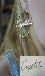 custom name hoop earrings for women luxury designer diy letter earrings Customise letters gold hoops Jewellery family friends couple8857247