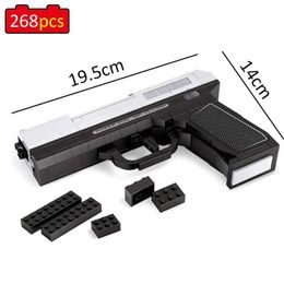 Gun Toys Military series revolver desert eagle AK47 sniper rifle submachine gun building block childrens toy yq240413EVM0