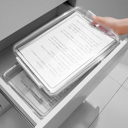 Document Storage Bins Waterproof Storage Bin For A4 Paper Tabletop Drawer Sturdy Bin For Notebook Certificate Document