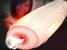 12 Speeds Sucking Masturbator Male Automatic Swallow In Voice Interactive Vibration Masturbators Adult Sex toys for Men 2203305250567