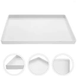 Disposable Dinnerware Plastic Trayss Rectangular Trays Kitchen Table Bowl Storage Melamine Plate Household Novel White