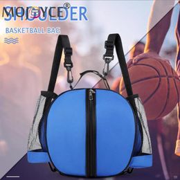 Backpack Mesh Basketball Bag Elastic Round Shaped Pouch For Training Equipment