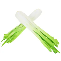 Decorative Flowers 2 Pcs Celery Vegetable Models Artificial Vegetables False Simulation Lifelike Foam Child Showcase Display Props Ornament