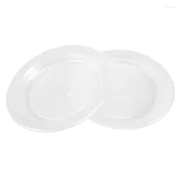 Disposable Dinnerware Promotion! 100PCS Clear Plastic Plates For Dessert & Appetizers BBQ Party Dinner Travel And Events
