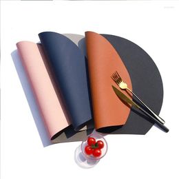 Table Mats 1Pc Mat Irregular Shape Semi-Circle Waterproof Anti-Scalding Heat Insulation Kitchen Decoration Placemat