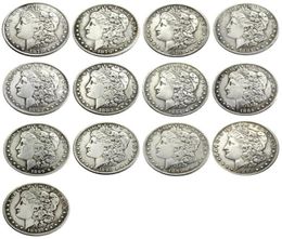 US 13pcs Morgan Dollars 18781893 quotCCquot Different Dates Mintmark craft Silver Plated Copy Coins metal dies manufacturing 125656889400