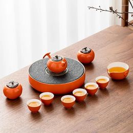 Teaware Sets KFree Ship Tea Set Teapot Pot Household Living Room Simple Ceramic Tray High-grade Gift Box Travel