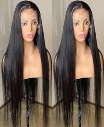 150Remy Baby Hair 13x6 Transparent HD Lace Front Wig Bone Straight Human Hair Lace Frontal Wigs Brazilian Straight 4x4 Lace Closu3724647