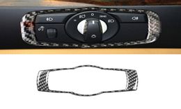 For BMW X1 E84 20102015 Carbon Fiber Car Accessory Headlight Control Button Cover Frame Sticker Trim Decal4742834