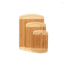 Kitchen Storage Bamboo Cutting Board Three-piece Mosaic Wooden Fruit Bread Tray