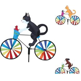 Novelty Items Cute Animal Riding Bike Wind Spinner Decoration In Yard And Garden Windmill Lawn Decor308J Drop Delivery Dh2Tb