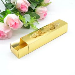 Gift Wrap Cutom Name Gold Metallic Inner Paper Invitations Boxes For Wedding