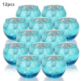 Candle Holders 12Pcs/Set DIY Glass Ball Candlestick Cup Round Romantic Candlelight Dinner Home Wedding Party Decor