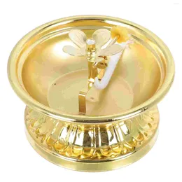 Candle Holders Hand Decor Butter Lamp Holder Vintage Desktop Stand Ghee For