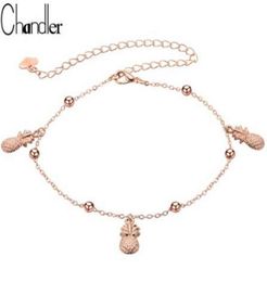 Chandler Alloy Zinc Ankle Chain Foot Jewelry Never Fade Pineapple Bracelet Of Leg Beach Anklet For Women Halhal Sandals jewelry2808643