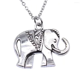 Pendant Necklaces 1pcs Elephant Chains For Women Couple Pendants Jewellery Making Supplies Vintage Chain Length 40 5cm