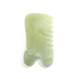 Natural Jade Stone Guasha Gua Sha Massage Hand Back Leg Body Arm Board Comb Shape Healthy Beauty Relaxation Cure Massager Tool268a8031952