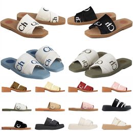 Designer Woodys Mule Sandals Women room Slides Wedge Espadrille Slippers Loafers Sliders Linen High Heels Plate-forme 【code ：L】Sandale DHgate