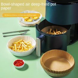 Disposable Dinnerware 50pcs Air Fryer Paper Accessories Round Oil Proof Liner Non-stick Pad Kitchen Oven Baking BBQ