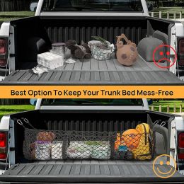 Cargo Net Trunk Bed Organiser Mesh Storage Net Truck Accessories Bed Grocery Holder for SUV Car Toyota Pickup Truck Bed