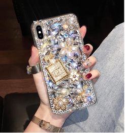 Luxury Bling Diamond Crystal Perfume Bottle Chain DIY Handmake Case for iPhone 6 7 8plus x XR XS Max 11 11 Pro Max2915344