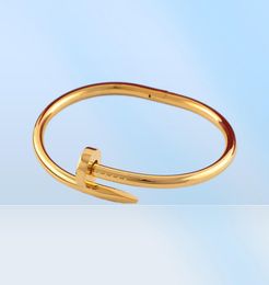 cuff bangle Juste a Clou Nail Bracelet Luxury Jewelry cuff bangleSet Auger Lovers Men and Women 16 19 Cm Gold Rose Titanium Steel4470250