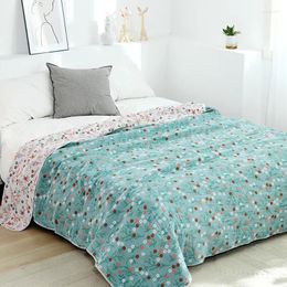 Blankets Nordic Modern Fresh Small Flower Blanket And Throws Cotton Gauze Lace Bed Cover Summer Cool Quilt Nap Soft Sheet