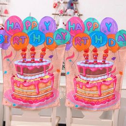 Chair Covers SXYPAYXS-Birthday Cover For Kids Colourful Birthday Seat Classroom Decorations Home Party