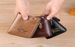 Men039s Short Wallet PU Leather Purse Retro Multi Card Pocket Moneybag Billfold Anti Card Swiping Drop 7091010