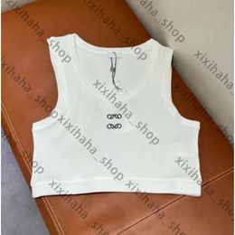 Loewew tank Original Standard the Same Tanks LO Classic Embroidery Women's Camisole Designer High-end Knitted Pure Cotton Suspenders Sexy T Short 516