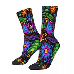 Men's Socks Colorful Embroidery Flowers Male Mens Women Autumn Stockings Hip Hop