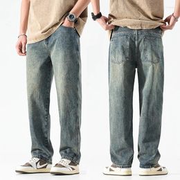 Men's Jeans Baggy Men Wide Leg Pants Oversize Loose Fit Streetwear Vintage Clothes Denim 2024 Summer Thin Trousers