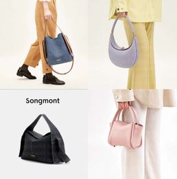 Songmont Bag Bucket Luna Bags Designer Underarm Hobo Shoulder Luxury Large Totes Half Moon Leather Purse Mini Clutch Shopping Basket CrossBody Song Handbag 57345