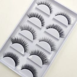 Natural 3D Mink False Eyelashes Fake Eye Lashes Make Up Beauty Tools Mix 5 Pairs Wholesale 10 Boxes 50 Boxes 100 Boxes 240407
