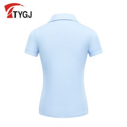 TTYGJ Womens Golf Brands Clothing Polo Shirts Collared V Neck Short Sleeve Tennis Shirt Dry Fit Summer Clothes Moisture Wicking