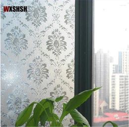 Window Stickers 2M Euporean Style Home Film Glass With Damascus Pattern Bedroom Decorative Self Adhesive Static Privacy