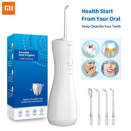 Irrigators Xiaomi Youpin Oral Irrigator Water Tank Electric Dental Water Jet 6 Mode IPX7 Waterproof Ejected Flushing Portable Teeth Cleaner