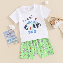 Clothing Sets Toddler Baby Boy Golf Outfit Daddy S Little Pro T Shirts Shorts Set 2 Pcs Infant Summer Clothes