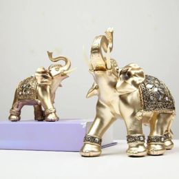 Decorative Figurines Elephant Statue Realistic Miniature Lightweight Artistic Pretty Elegant Trunk Sculpture