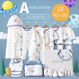 Clothing Sets 18/22/24 PCS Born Clothes Set Baby Gift Pure Cotton Boys 0-6 Months Spring Autumn Kids Suit Unisex No Box