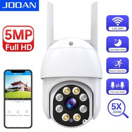 IP Cameras JOOAN 5MP 3MP PTZ Wifi Camera Outdoor IP Camera Colour Night Auto Tracking Surveillance Cameras Street Security CCTV Camera 240413