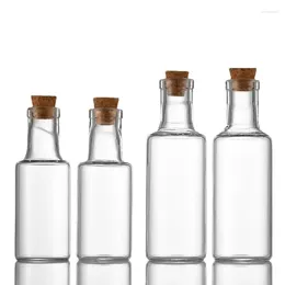 Storage Bottles 5pcs Mini Glass With Cork DIY Birthday Gift Transparent Empty Message Wishing Bottle Christmas Wedding Party Decoration