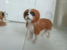 Decorative Figurines About 10x4x9cm Simulation Standing Beagle Dog Model Toy Polyethylene&furs Handicraft Miniatures Decoration Gift A2271