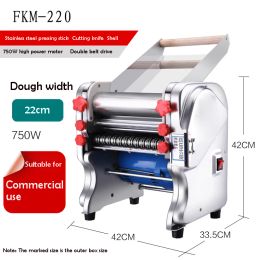 Makers 750W 220mm Wide Commercial Electric Noodle Pressing Machine Stainless Steel Pasta Maker Multifunctional Noodle Rolling