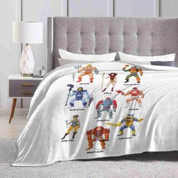 Blankets Vintage Masters Of The Universe Heroes & Villains! Toy Card Art Creative Design Comfortable Warm Flannel Blanket He Man